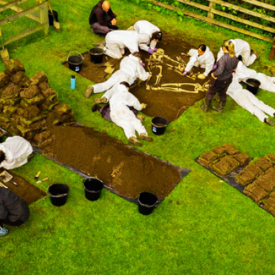 Opgravingen in Durham door de studenten van de master Forensic Archaeology and Anthropology aan de Universiteit van Durham
